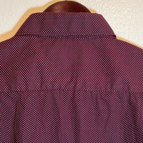 Denim & Flower Polka Dot Button Down Dress Shirt Size XL Slim Fit - Picture 7 of 10